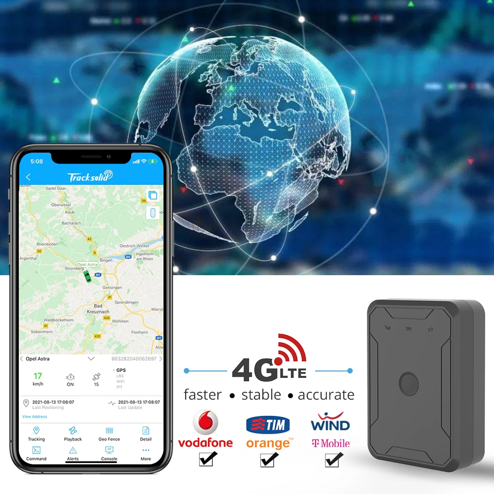 Магнитный GPS-трекер Jimi LL02 4G LTE с аккумулятором 6000 мАч, водонепроницаемый IP65, отслеживание в режиме реального времени, Google Map Asset Locator для автомобилей 1