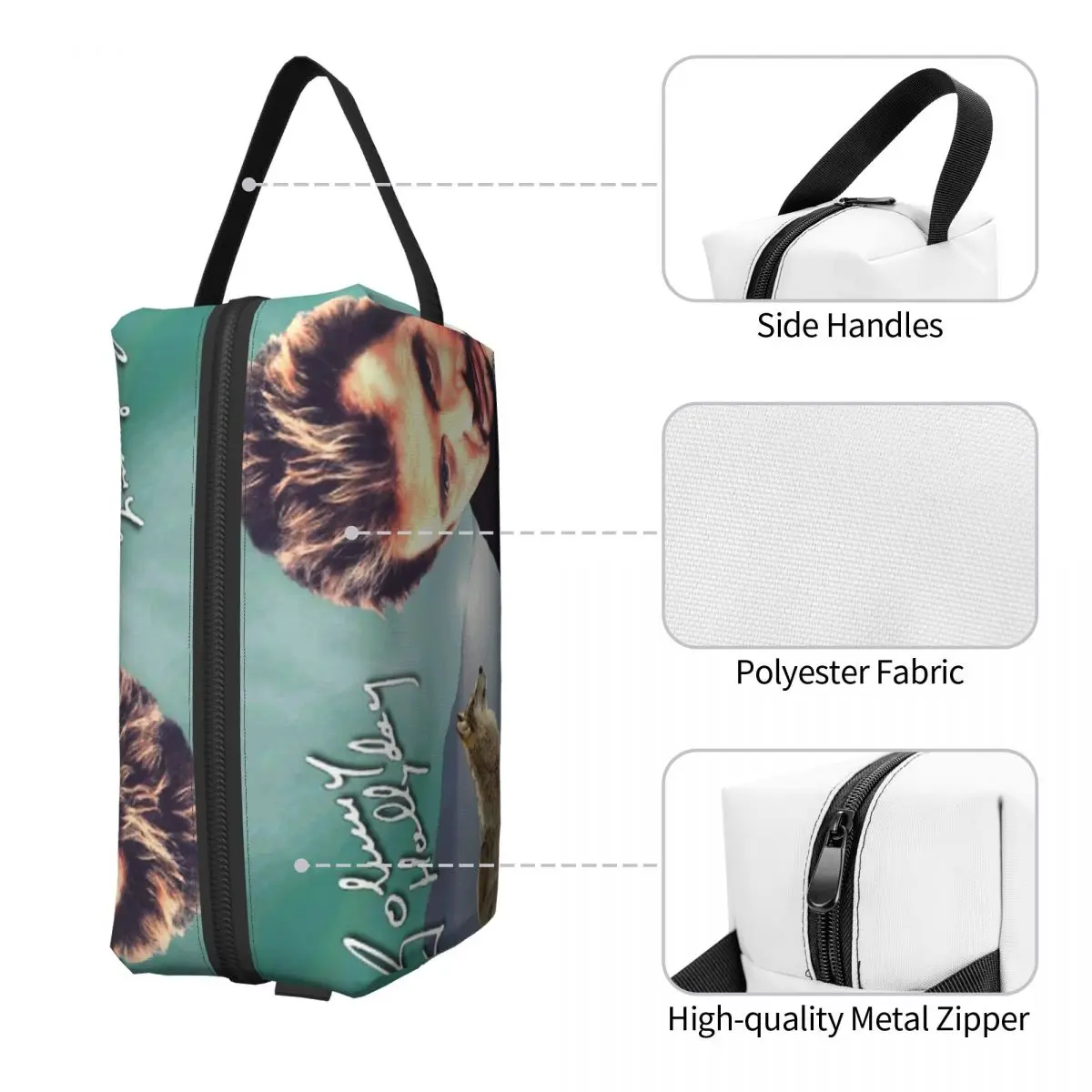 Косметичка Johnny Hallyday для женщин, косметический органайзер для путешествий, Модные сумки для хранения туалетных принадлежностей французской рок-певицы 2