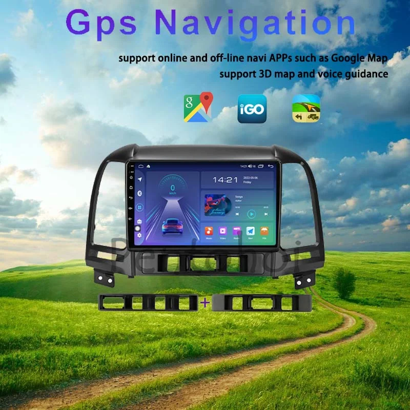 Автомагнитола Pentohoi для Hyundai Santa Fe 2 2006-2012 Android 12 DVD Мультимедийный Видеоплеер Стерео Carplay Авто GPS 4G WIFI DAB + 1