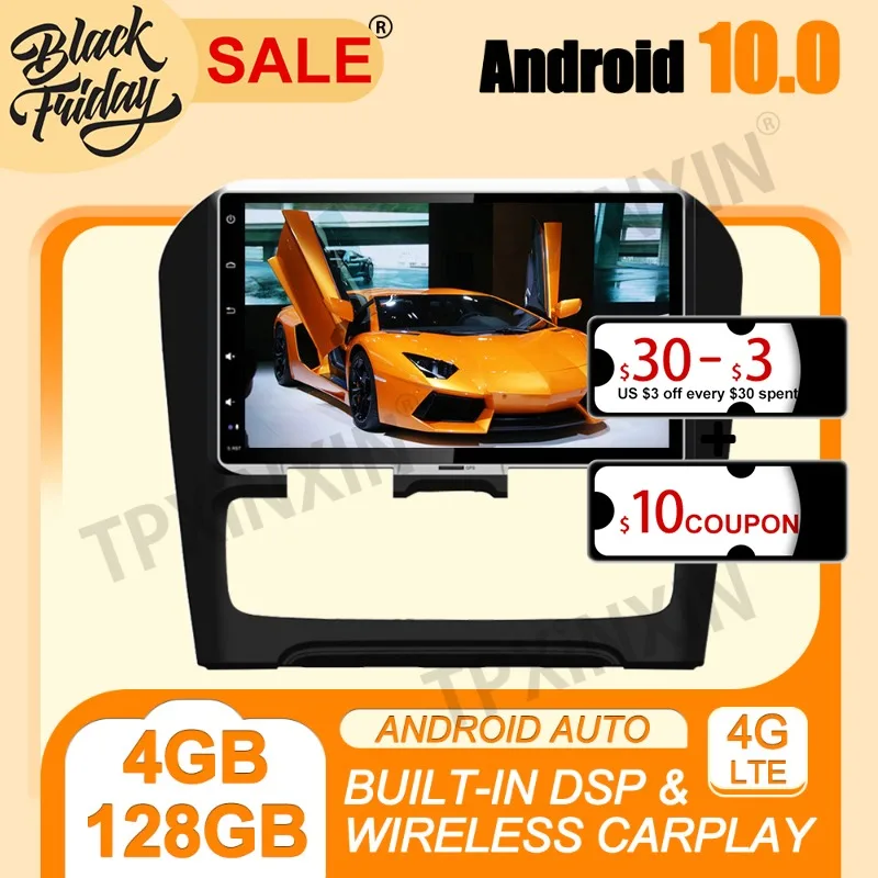 IPS PX6 4G + 128G Carplay DSP Android 10,0 Для Citroen C4 Автомобильный Мультимедийный Плеер Авторадио Магнитофон GPS Навигация Головное Устройство 0