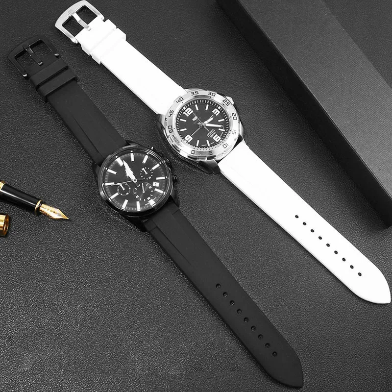 20мм 22мм Силиконовый Ремешок для Samsung Galaxy Watch3/4 40мм 41мм Быстроразъемный Браслет Спортивный Пояс для Дайвинга Huawei Watch GT 46мм 5