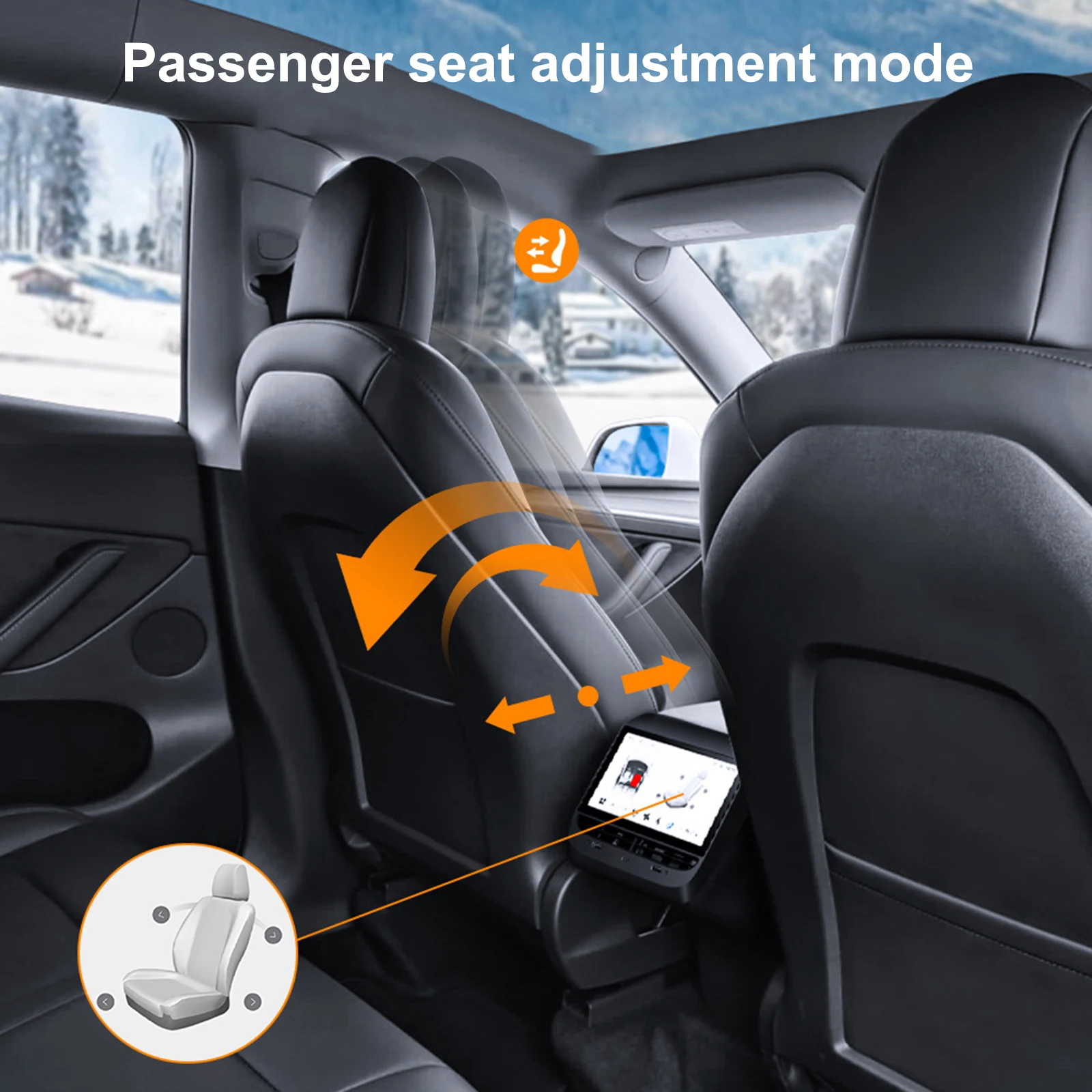 Развлечения для пассажиров на задних сиденьях, кондиционер, климат-контроль для Tesla Model 3 Y, Дисплей управления подогревом заднего сиденья, Экран Carplay 3