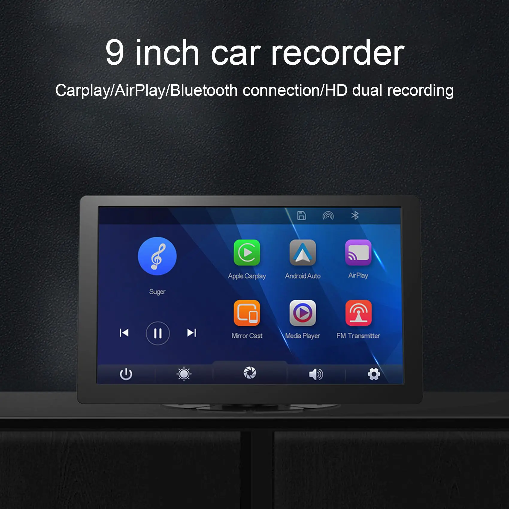 9-дюймовый Сенсорный Экран Carplay Беспроводной CarPlay Android Auto Авторадио WIFI Bluetooth Видео Мультимедийный Плеер 0