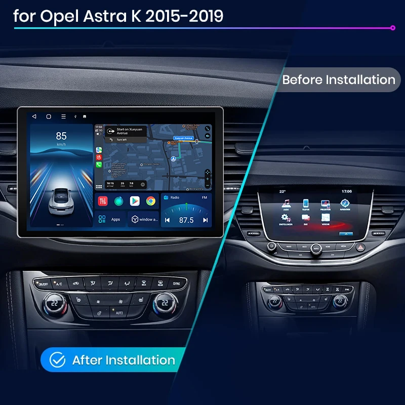 Junsun X7 MAX 13,1 “2K AI Voice Беспроводной CarPlay Android Auto Автомагнитола для Opel Astra K 2015-2019 Мультимедийное авторадио 1