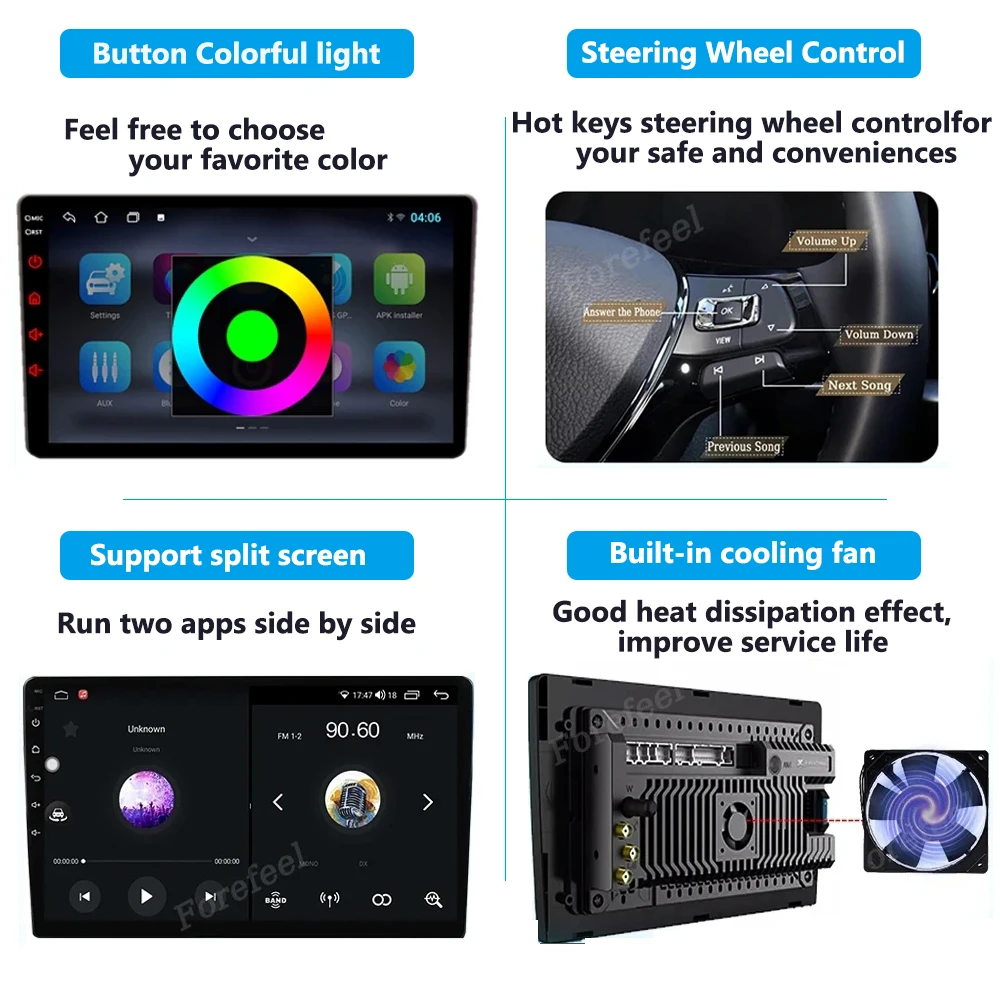 Android13 Qualcomm для Kia Soul SK3 2019 2020 Мультимедийный автомобильный GPS плеер Навигация Сенсорный Экран Монитор Электроника Стерео Радио 4