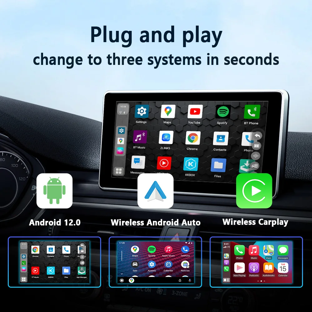 Android 12 Системный Телевизор AI Box Netflix Iptv Android Auto Wireless Spotify Carplay UX999 Ultra Snapdragon662 Для Автомобиля С Car Play 2