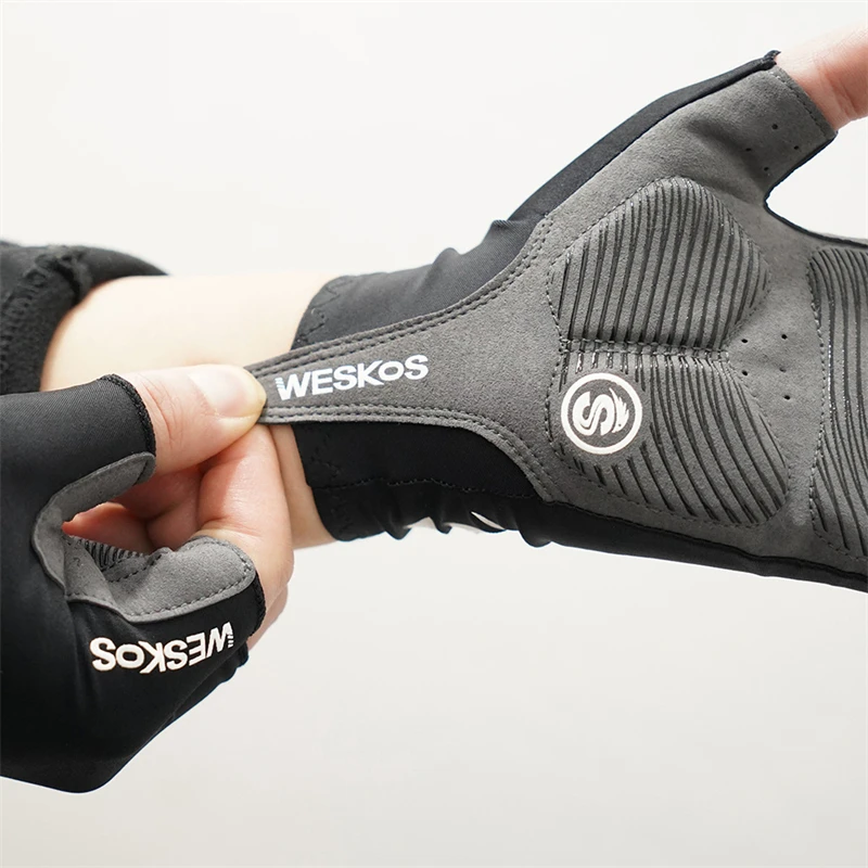 Летние перчатки для спорта на открытом воздухе Унисекс, велосипедные Солнцезащитные перчатки с полупальцами, Дышащие противоскользящие перчатки для горного велосипеда 3