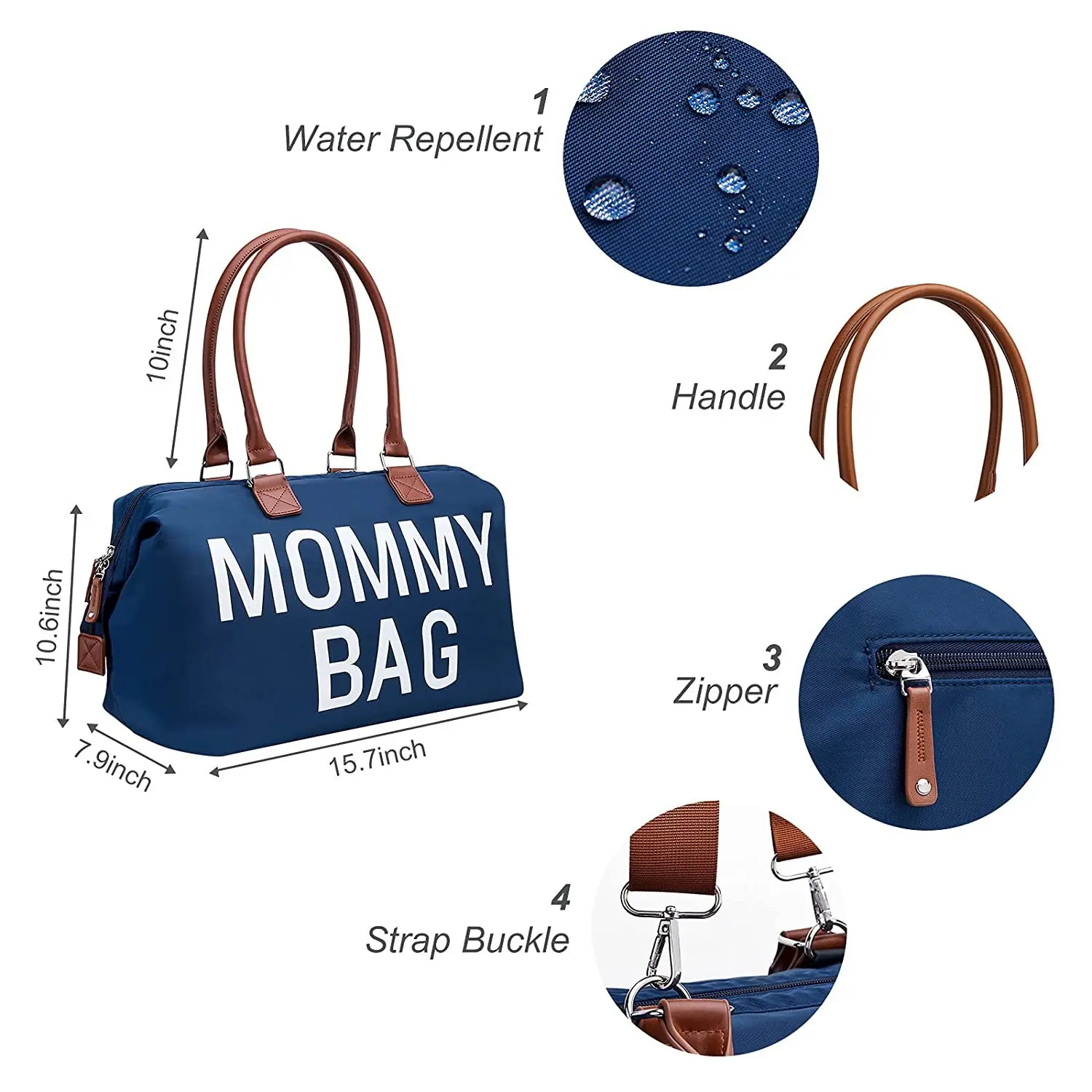 Детская голубая сумка для мамы из трех частей, высококачественная сумка-тоут для беременных, необходимая для подготовки к роддому, дорожная нейлоновая сумка 3