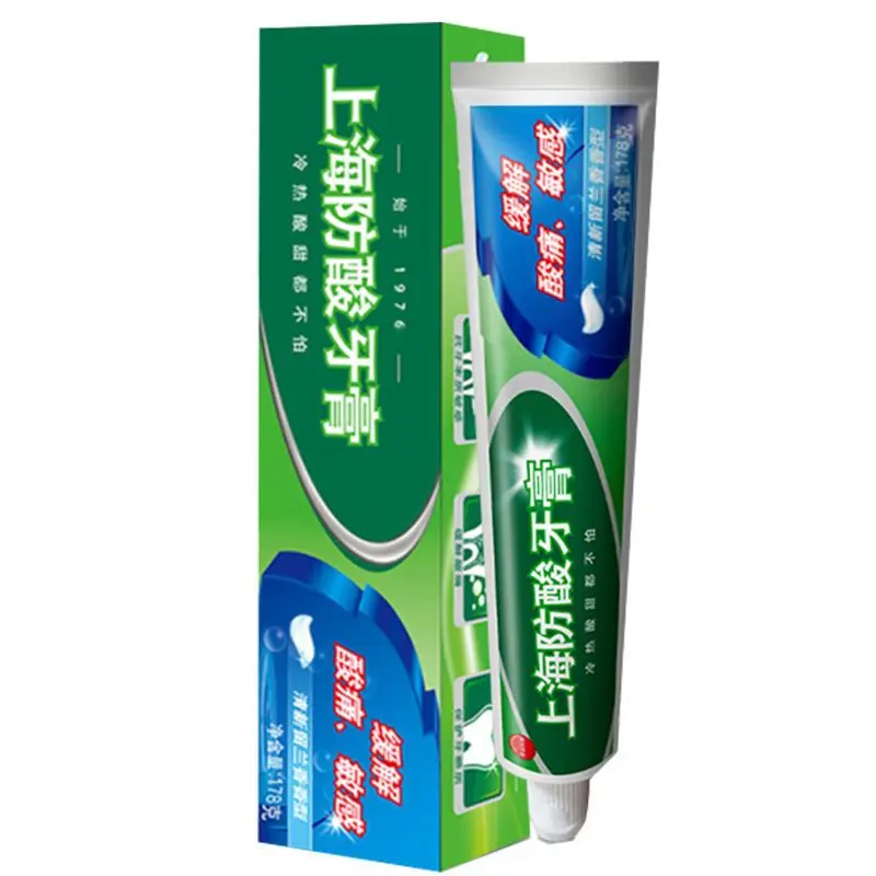 Антикислотная зубная паста Shanghai Снимает зубную боль, делает дыхание чувствительным и свежим 178 г 0