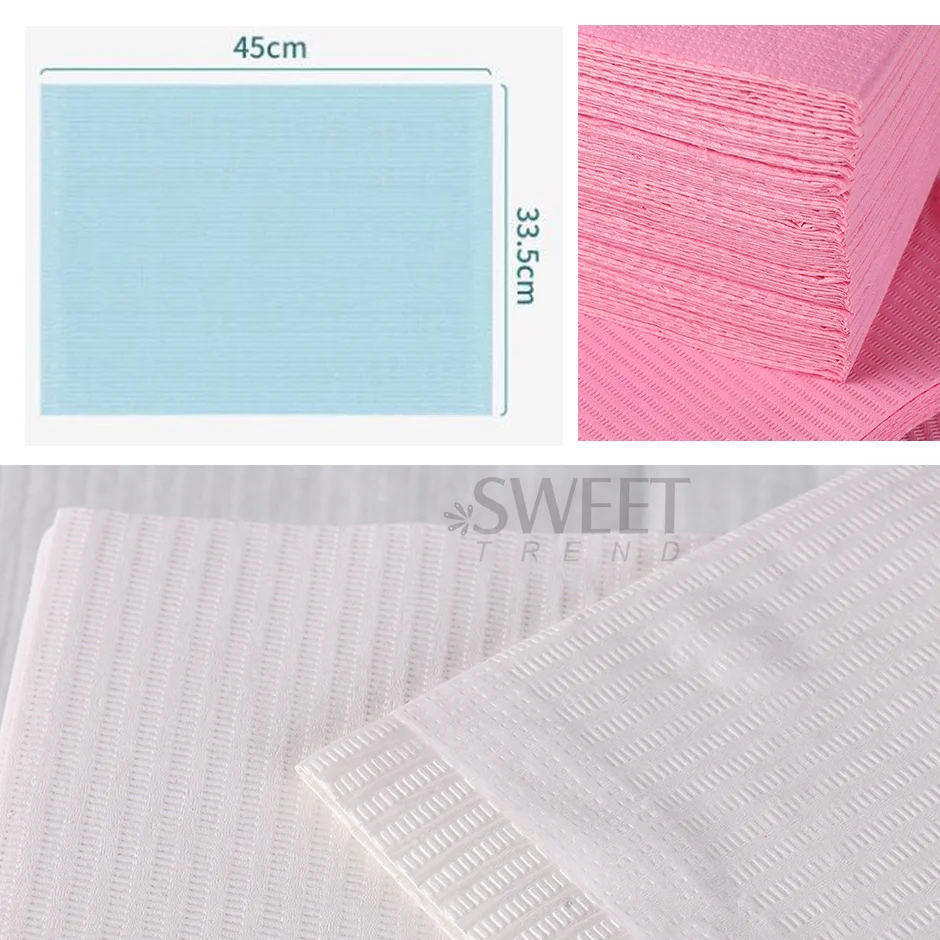 20шт одноразовых чистых прокладок, розово-белый коврик для маникюра, водонепроницаемые чистящие прокладки для гель-лака, Маникюрные скатерти, принадлежности 2