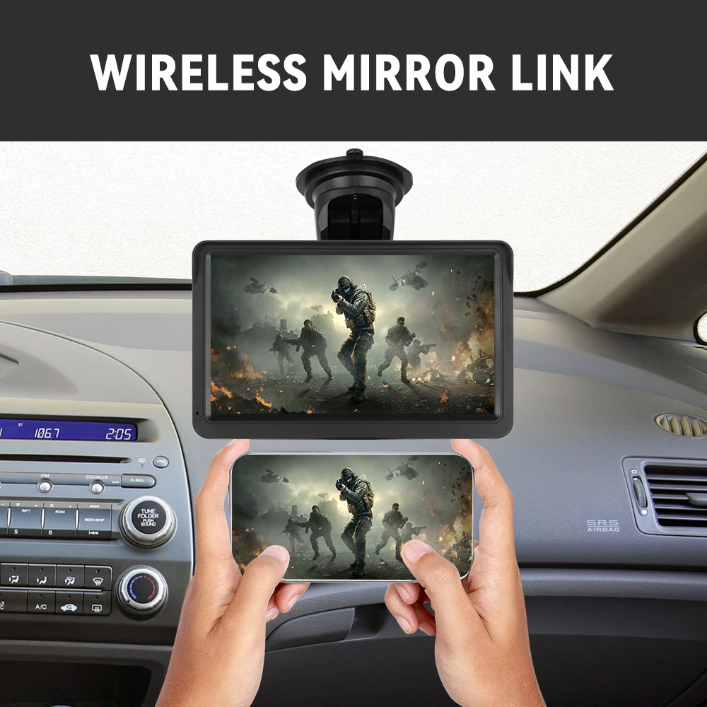 Автомобильный мультимедийный плеер Carplay для iphone Резервная камера Android Автомагнитола Видеомонитор Беспроводной сенсорный экран PND 2