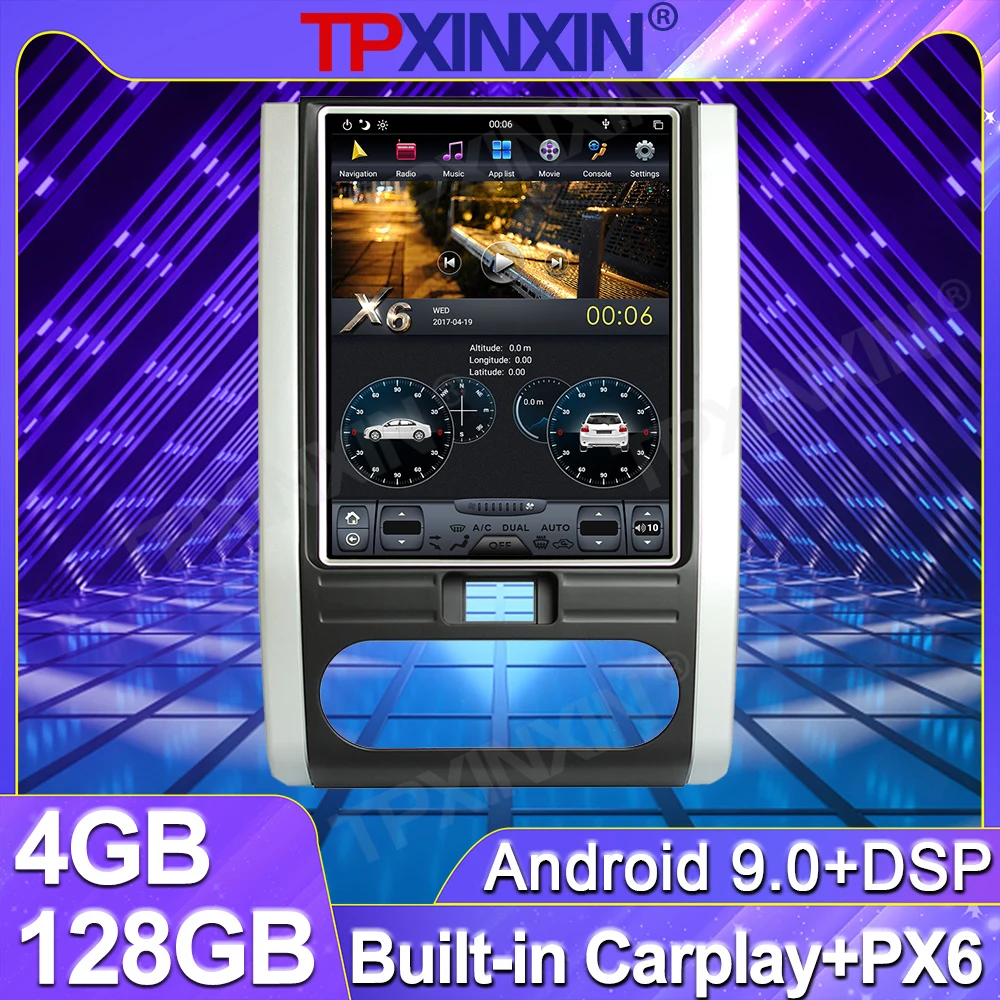 4 + 128 Г для Nissan X-Trail 2007-2014 Android Tesla Вертикальный Экран Авто стерео радио мультимедийный плеер GPS navi головное устройство 0