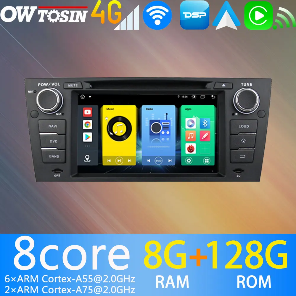 1 Din 8G + 128G Android 11 Автомобильный GPS Navi Радио Для BMW 3 Серии M3 E90 E91 E92 E93 BT 5,0 Модем 4G WIFI DSP Parrot BT Головное Устройство 0