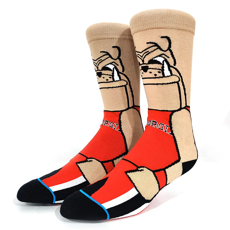 Мужские носки с забавным мультяшным рисунком, хлопковые носки унисекс со средней трубкой 48 типов, Happy Socks, уникальный стиль уличной моды 1