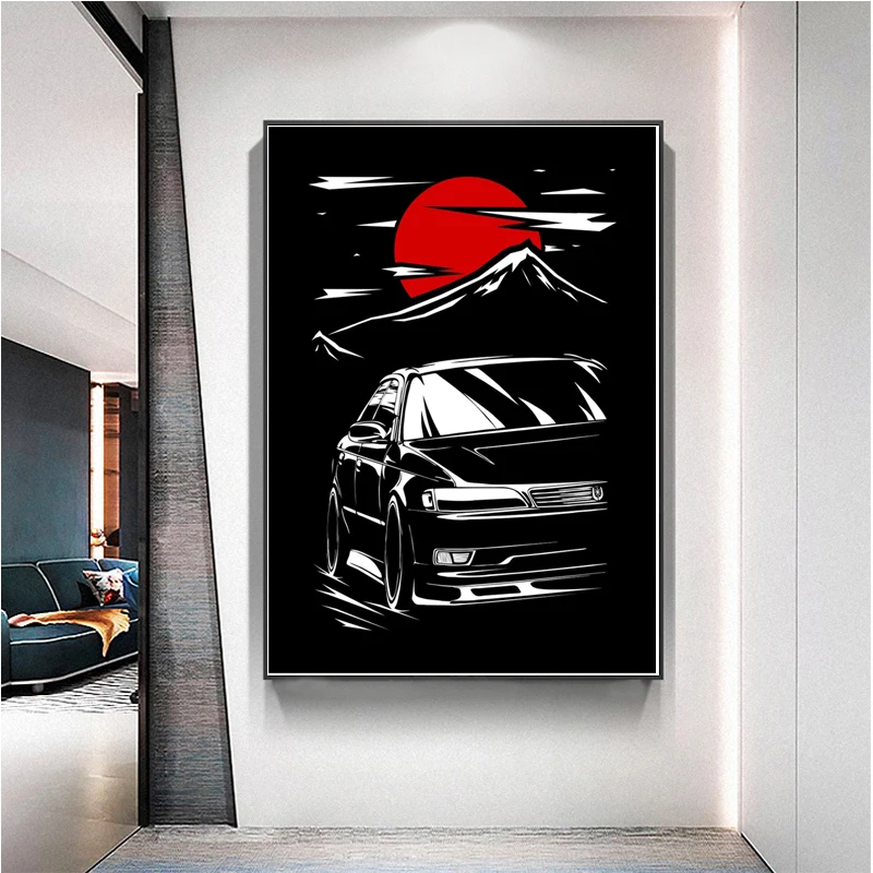 JDM Skyline MK4 Гоночный Автомобиль Supra GT86 Японская Манга Плакат Печатает Настенное Искусство Холст Картина Фото Подарок Комната Домашний Декор 5