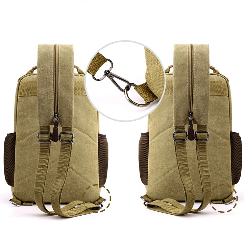 Маленький мужской рюкзак, холщовые повседневные рюкзаки для мужчин 2023, мини-мужская школьная сумка, рюкзак, Мужская многофункциональная сумка через плечо для путешествий 3