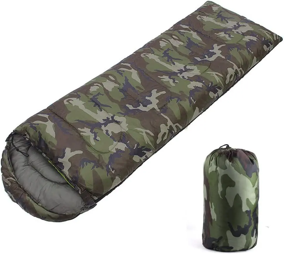 Камуфляжный спальный мешок - Многофункциональный спальный мешок для кемпинга, Походное Снаряжение для кемпинга, Инструменты, Снаряжение для детей, молодежи, взрослых, мужчин, женщин 0