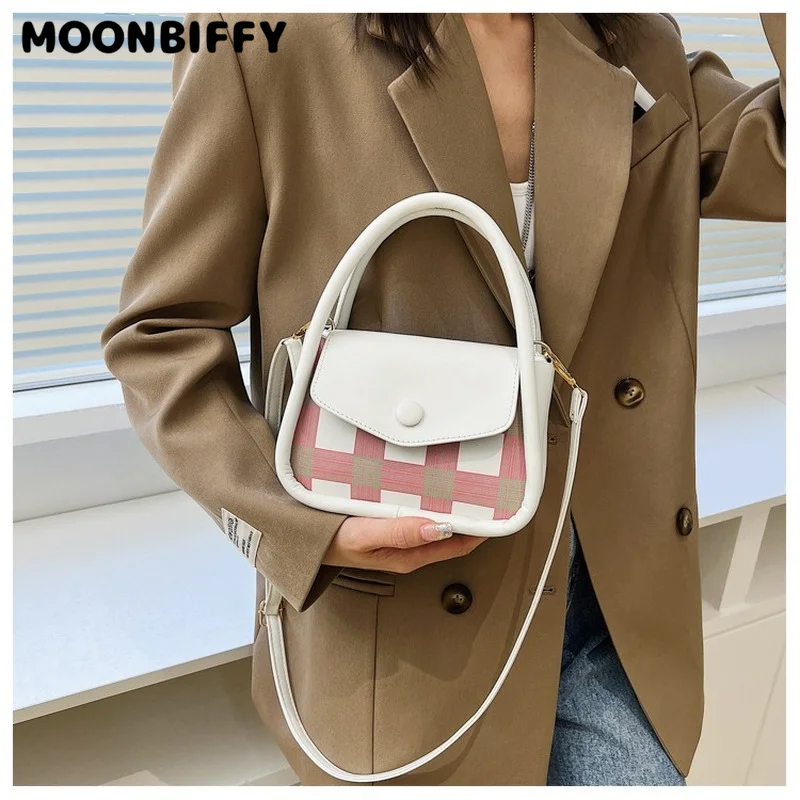 Брендовая клетчатая Маленькая квадратная сумка, дизайнерские высококачественные сумки через плечо для женщин, роскошная модная сумка, простая сумка-мессенджер, ранцы 0