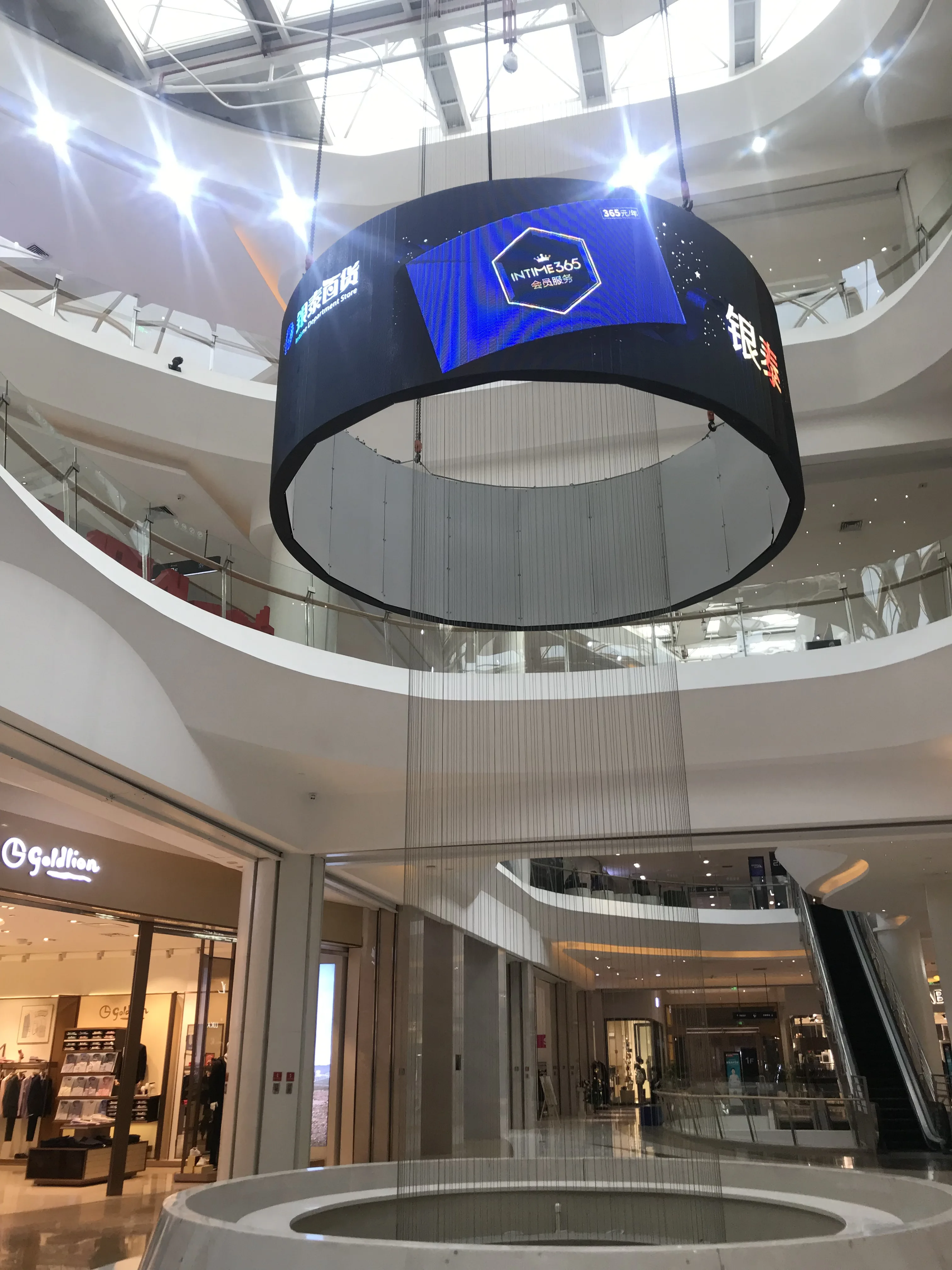 Светодиодный экран торгового центра, Круглый светодиодный экран для рекламы на 360 градусов, гибкий светодиодный экран 3