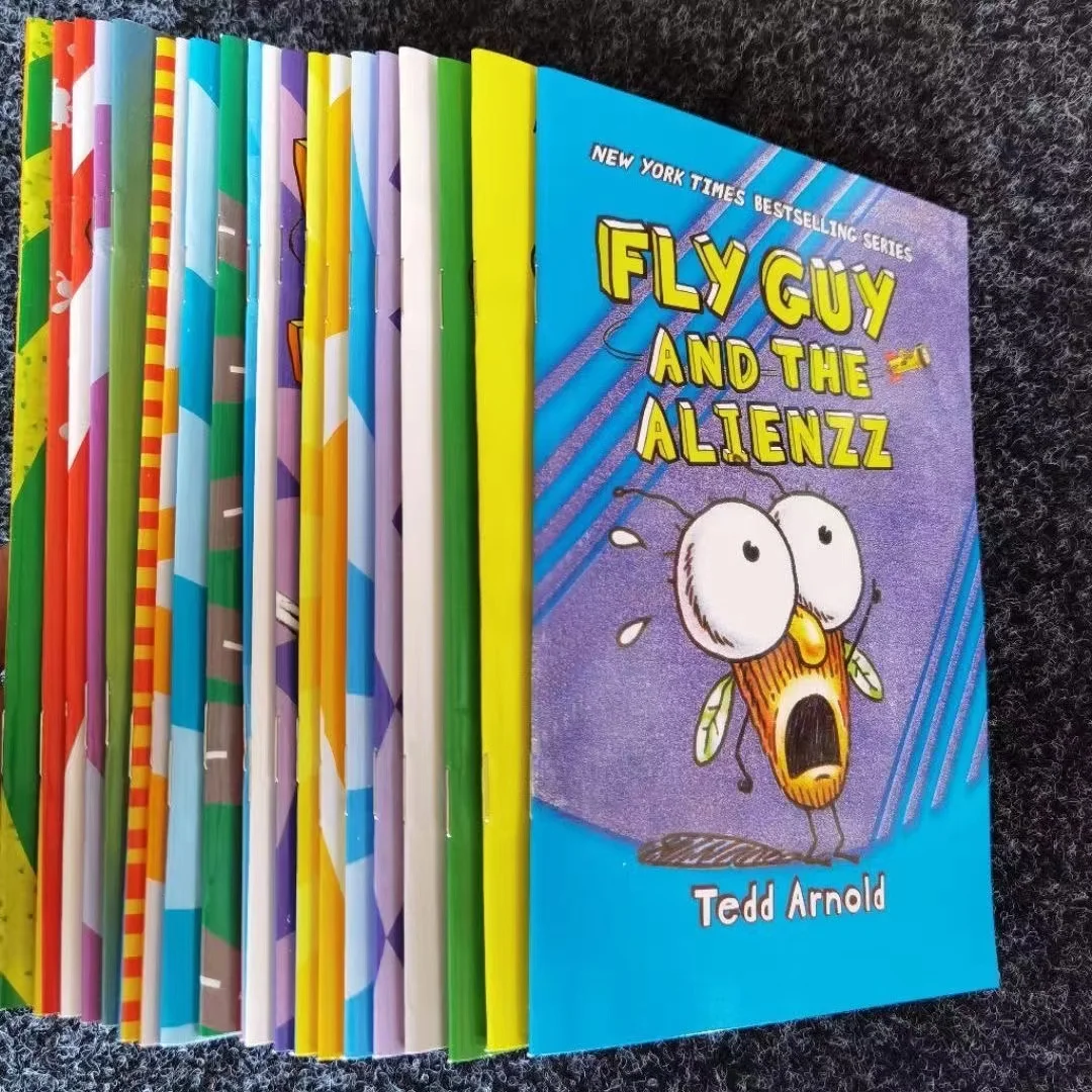 Серия The Fly Guy 15 Книг / Набор Английских Американских Книг для детей Детские Книжки с картинками Baby Famous Story Fun Reading Story Book 1