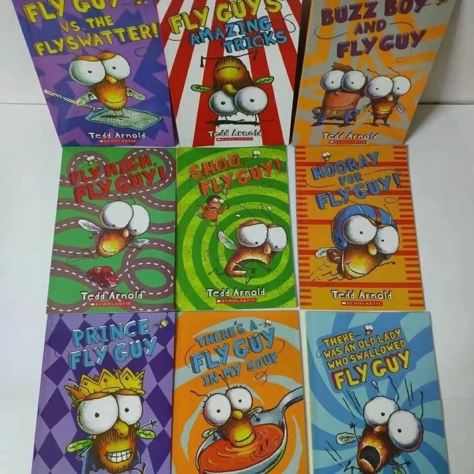 Серия The Fly Guy 15 Книг / Набор Английских Американских Книг для детей Детские Книжки с картинками Baby Famous Story Fun Reading Story Book 2