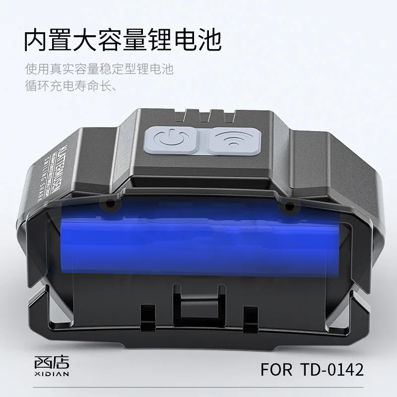 USB Перезаряжаемая сенсорная светодиодная фара Супер Яркая фара налобный фонарь для рыбалки Несколько режимов освещения 1