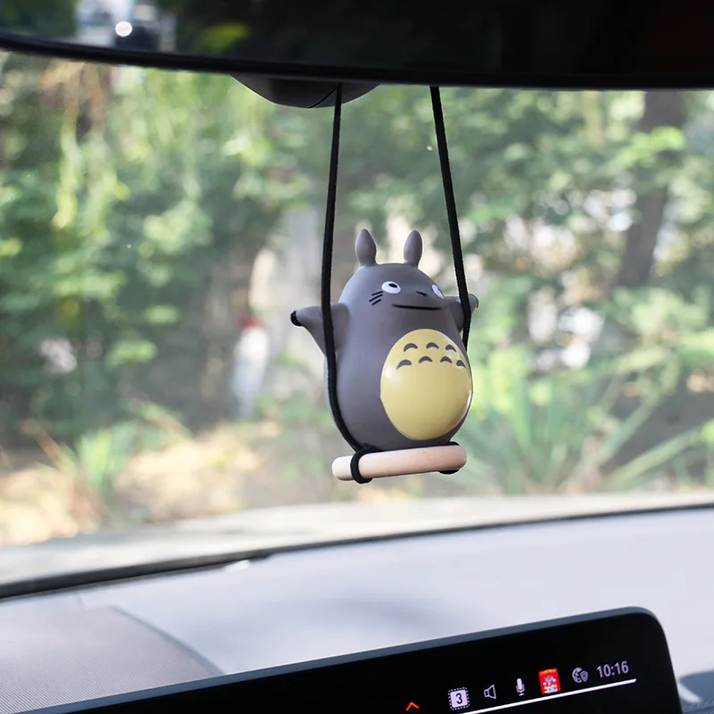 Подвеска в салоне Автомобиля Каваи Тоторо Качели Орнамент Ghibli Аниме Безликий Человек Подвесное Украшение Авто Зеркало заднего Вида Аксессуары 2
