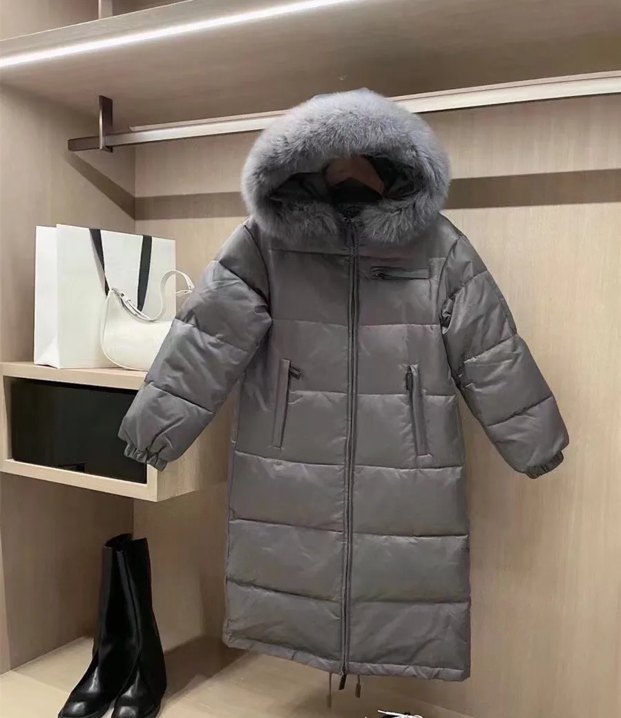 Женская зимняя пуховая парка 2023, модное пальто, утепленная теплая верхняя одежда, Ветрозащитная непромокаемая одежда 0