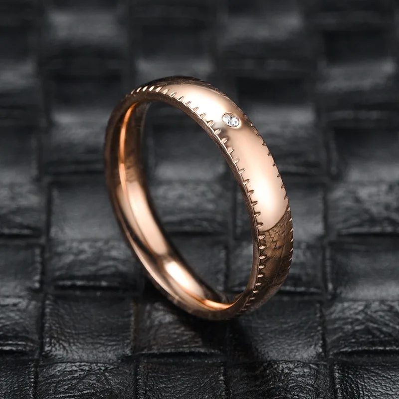 Meetvii, модные кольца для влюбленных из нержавеющей стали, Розово-черные Кольца для женщин, мужчин, пары, кольца с кристаллами CZ, Ювелирные изделия элитного бренда, Свадебный подарок 5