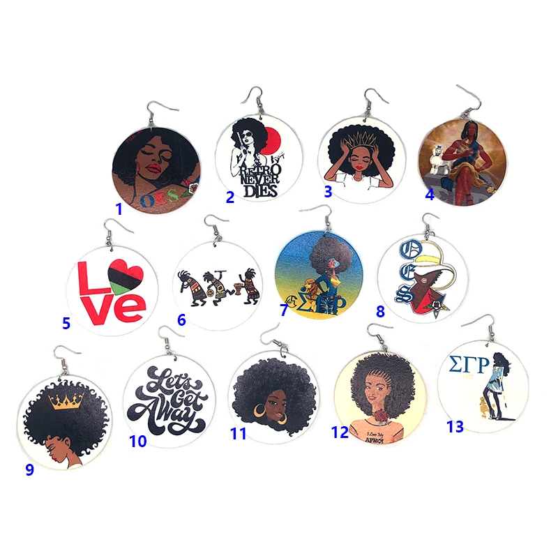 Бесплатная доставка! ! оптовая цена Love African Headwrap женские деревянные серьги 0