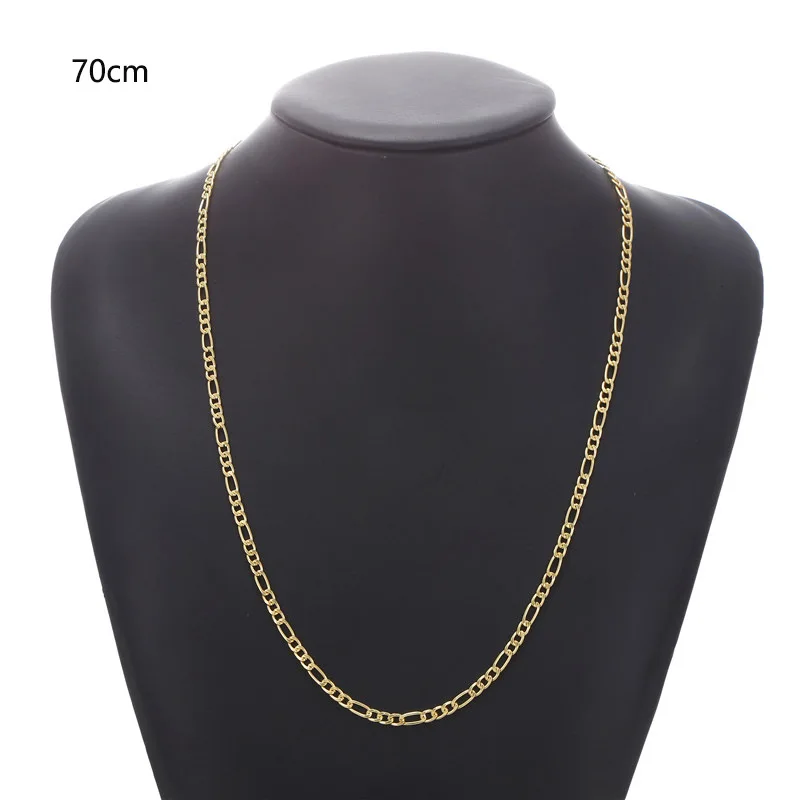Кубинское ожерелье-цепочка для мужчин и женщин, базовые чокеры-цепочки в стиле панк из нержавеющей стали, винтажное золотое ожерелье из цельного металла 1