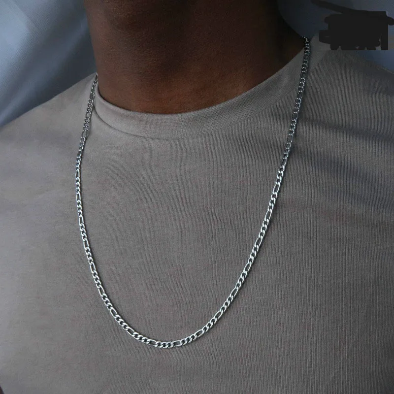 Кубинское ожерелье-цепочка для мужчин и женщин, базовые чокеры-цепочки в стиле панк из нержавеющей стали, винтажное золотое ожерелье из цельного металла 4