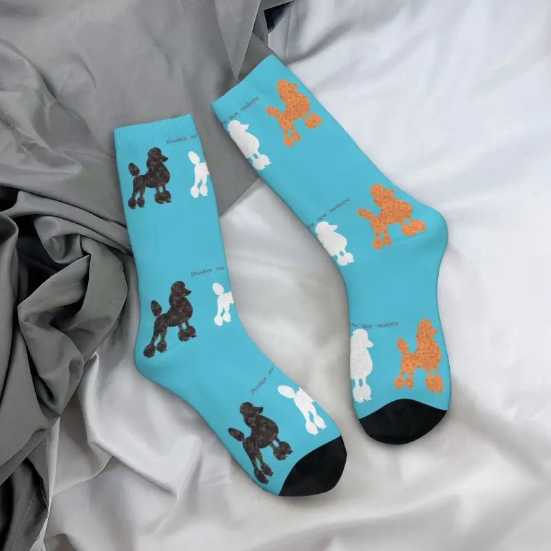 Новинка, Мужские носки для любителей Пуделя, Унисекс, Теплые Удобные Носки с 3D принтом из мультфильма Pudel Crew 3