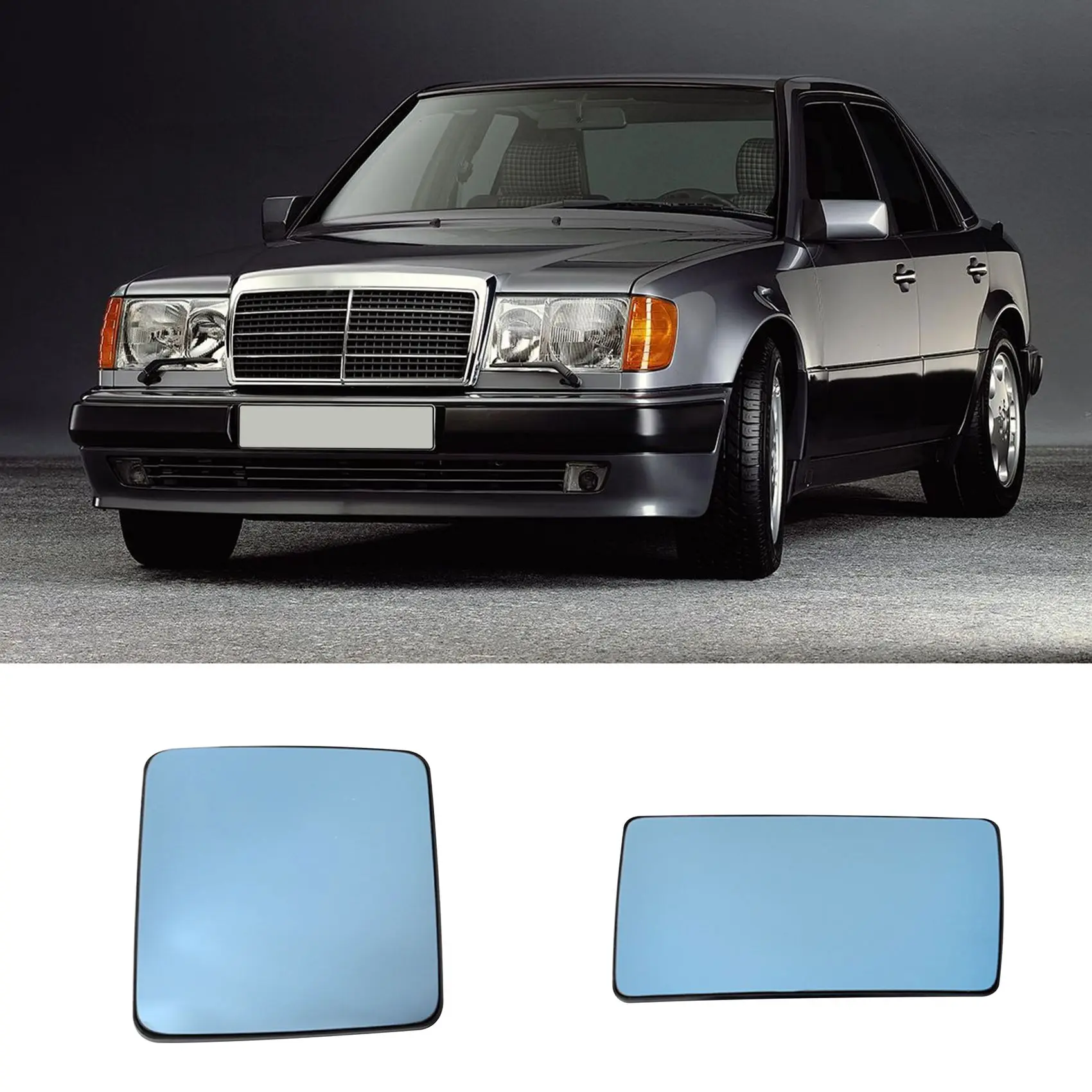 Автомобильное Синее Зеркальное Стекло для Mercedes Benz W124 S124 W201 190 (1985-1993) E (1993-1995) Зеркало заднего вида с Подогревом Слева 1