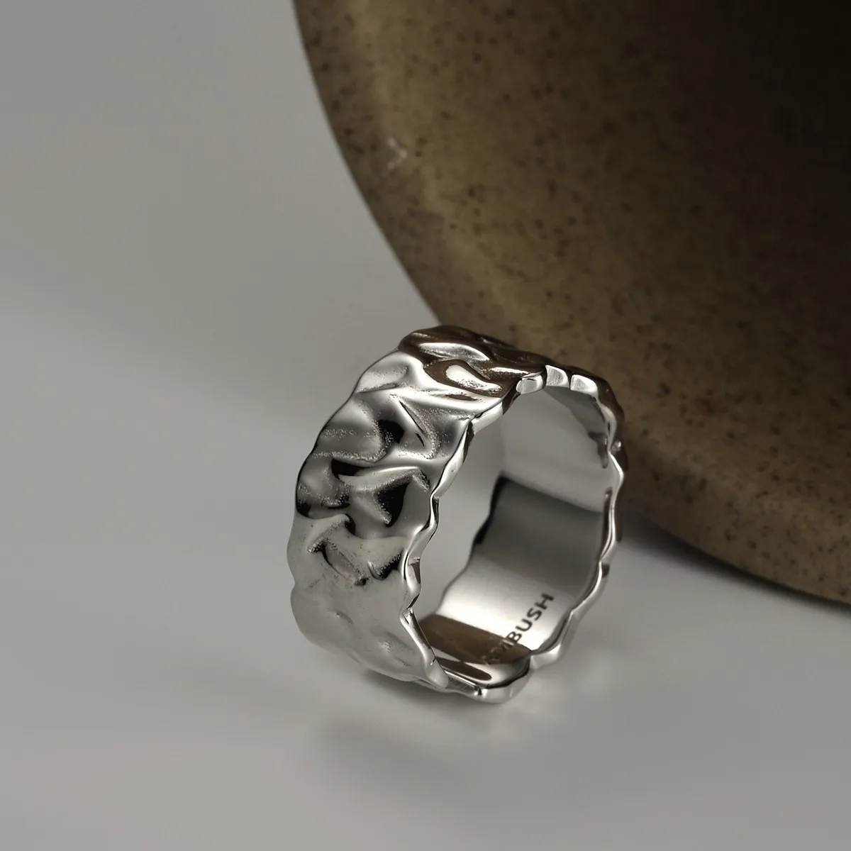 Простое плиссированное кольцо Xichuan Shizi AMBUSH из стерлингового серебра 925 пробы с кольцом для указательного пальца, небольшой дизайн, крутой стиль, высокое качество 5