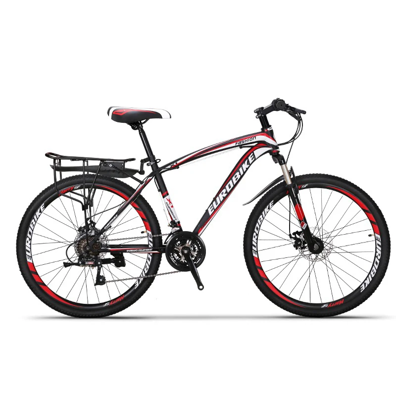 26-дюймовый горный велосипед с регулируемой скоростью вращения 24/27, Рама из углеродистой стали, двойной дисковый тормоз, мужской и женский горный велосипед для бездорожья 1