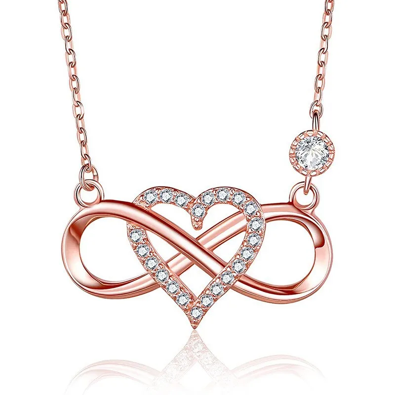 8-линейное ожерелье с микро-инкрустацией в форме сердца для женских ожерелий 1
