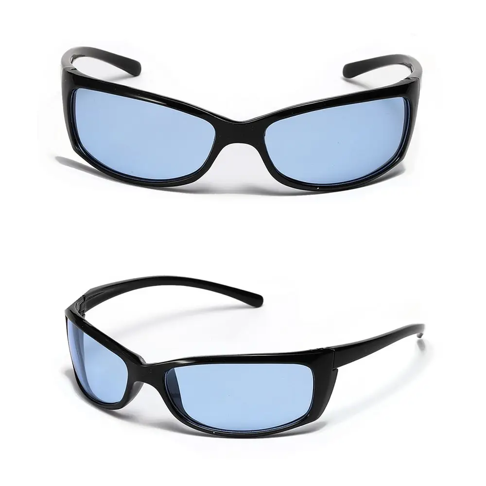 Модные серебряные очки UV400, обернутые вокруг солнцезащитных очков Y2K, солнцезащитные очки спортивных оттенков, солнцезащитные очки 2