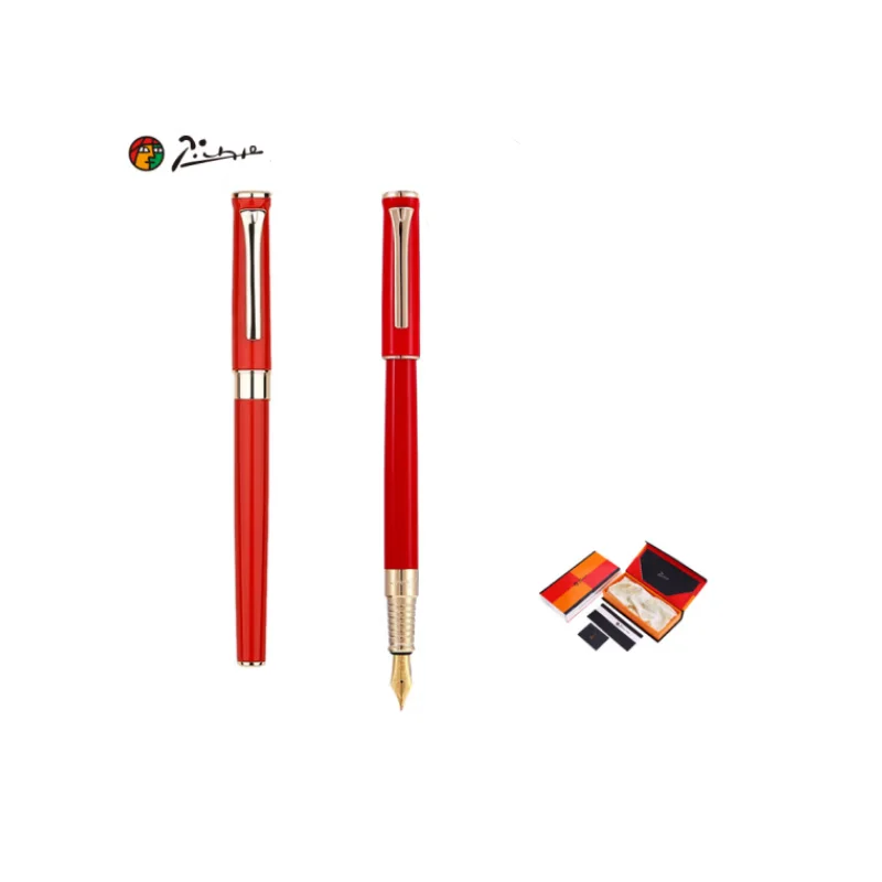1шт Pimio 988 Черно-белая Красная ручка с чернилами 0,5 мм Подарочная коробка Набор школьных принадлежностей для студентов Канцелярские принадлежности 1