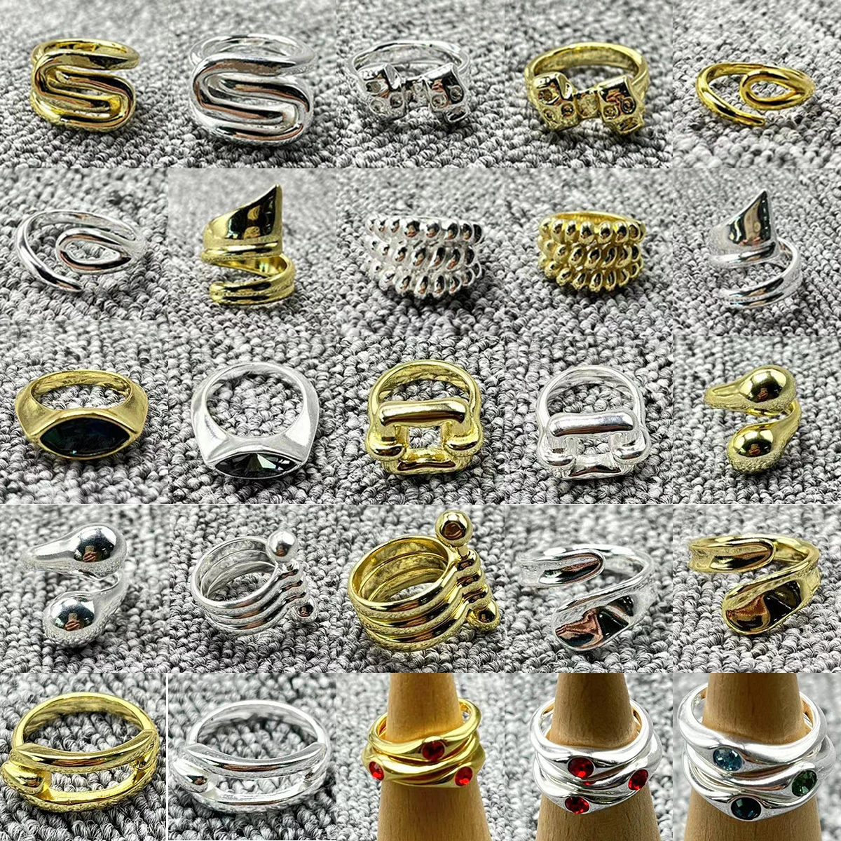 Новинка 2022 года, модное кольцо из нержавеющей стали с покрытием из серебра 925 пробы, можно использовать в качестве женского подарка, подходящее кольцо оптом 0