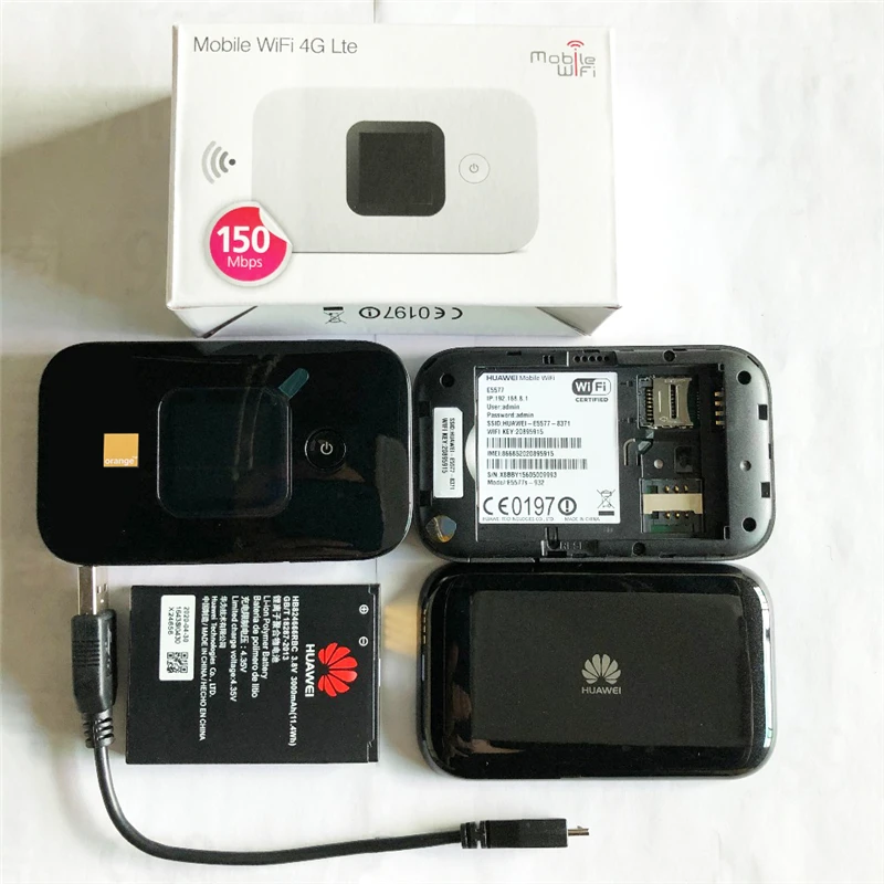 Разблокированный Huawei E5577 E5577s-321 Аккумулятор 150 Мбит/с 3000 мАч, мобильный Wi-Fi-роутер 4G LTE, карманная точка доступа 5