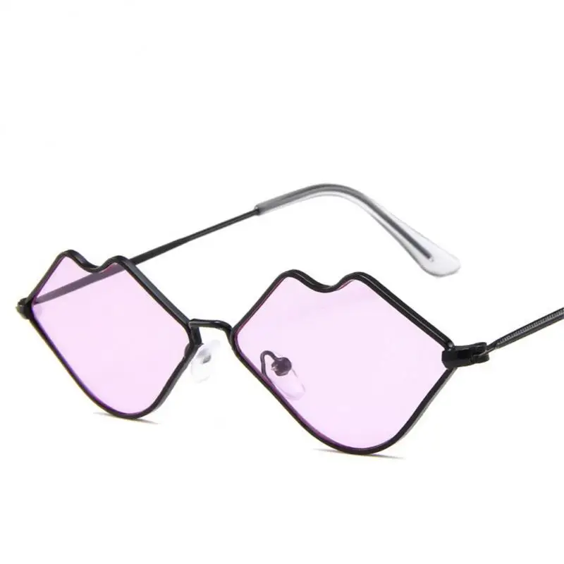 Солнцезащитные очки в форме сексуальных горячих губ, металлические солнцезащитные очки в ретро-оправе, мужские и женские брендовые дизайнерские оттенки, персонализированные солнцезащитные очки 1