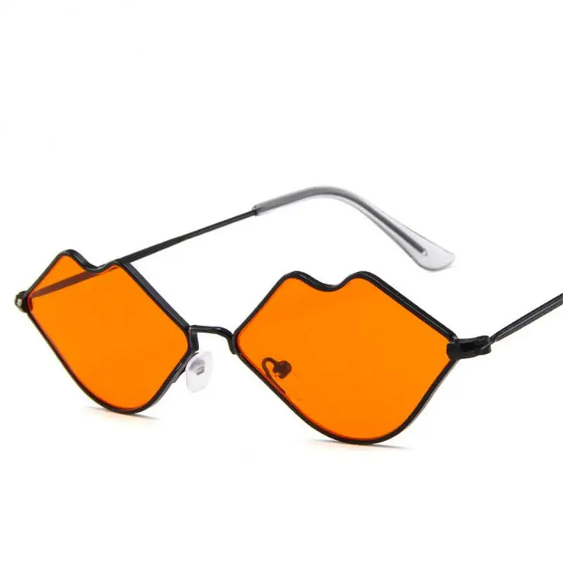 Солнцезащитные очки в форме сексуальных горячих губ, металлические солнцезащитные очки в ретро-оправе, мужские и женские брендовые дизайнерские оттенки, персонализированные солнцезащитные очки 2