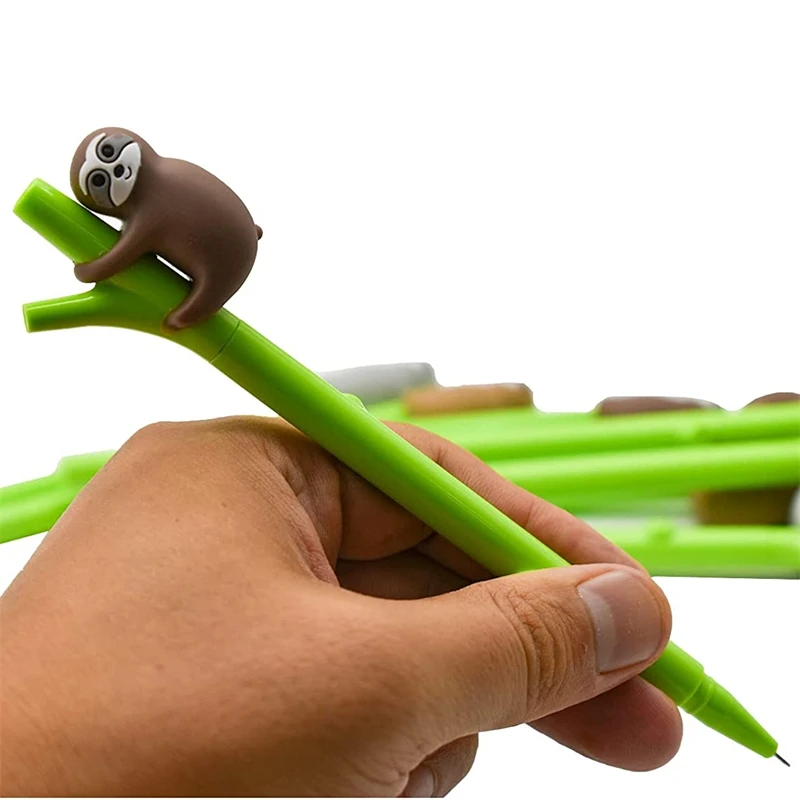 6 ШТ. Милые ручки с ленивцем Kawaii Bradypod Ручки для лазания по деревьям 0,5 мм Для детей Школьная вечеринка День Рождения Рождество Офис 3