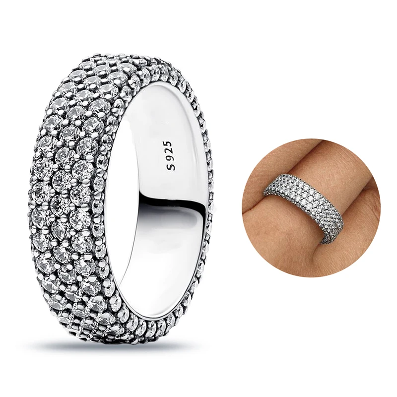 Различные стили Кольцо-капелька из стерлингового серебра S925 пробы, Лунное кольцо, Солнечное кольцо, кольцо из розового золота с бриллиантами, подарок на годовщину ювелирных изделий своими руками 5