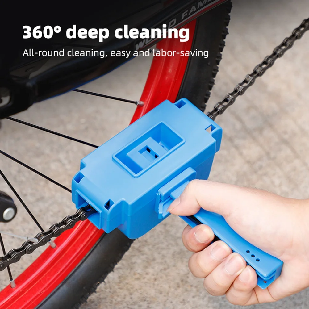 Средство для чистки цепи Щетка для чистки Велосипедной цепи Набор Инструментов для мытья Масла для защиты велосипеда Велосипедная Цепь для Mountain Blue 1