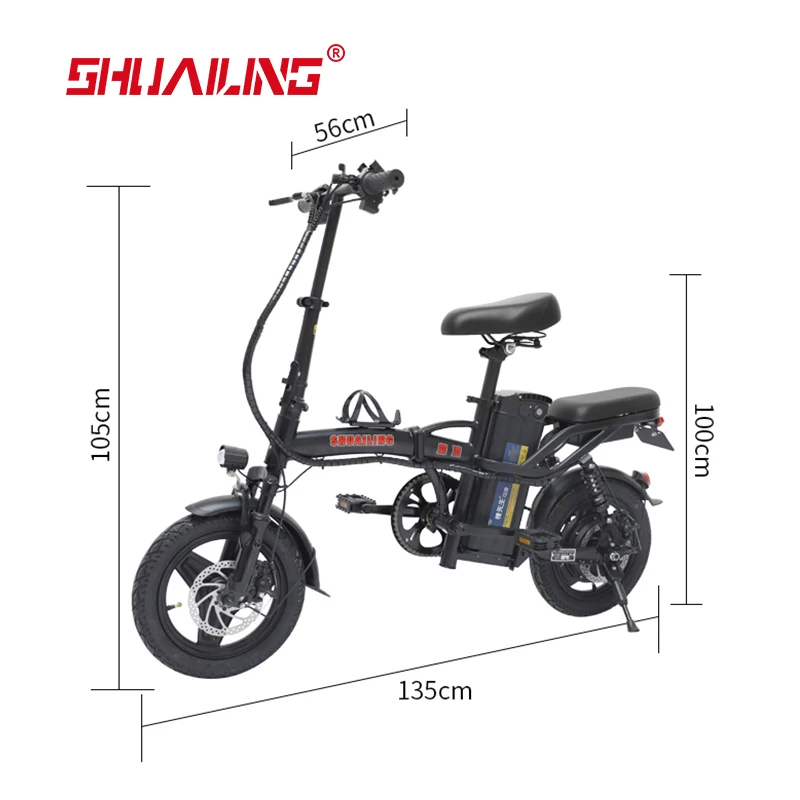 Shuailing Factory 14-дюймовый Электрический Велосипед для взрослых с Литиевой Батареей 48v 20Ah City EBike 400W Motor Складные Электрические Велосипеды 2