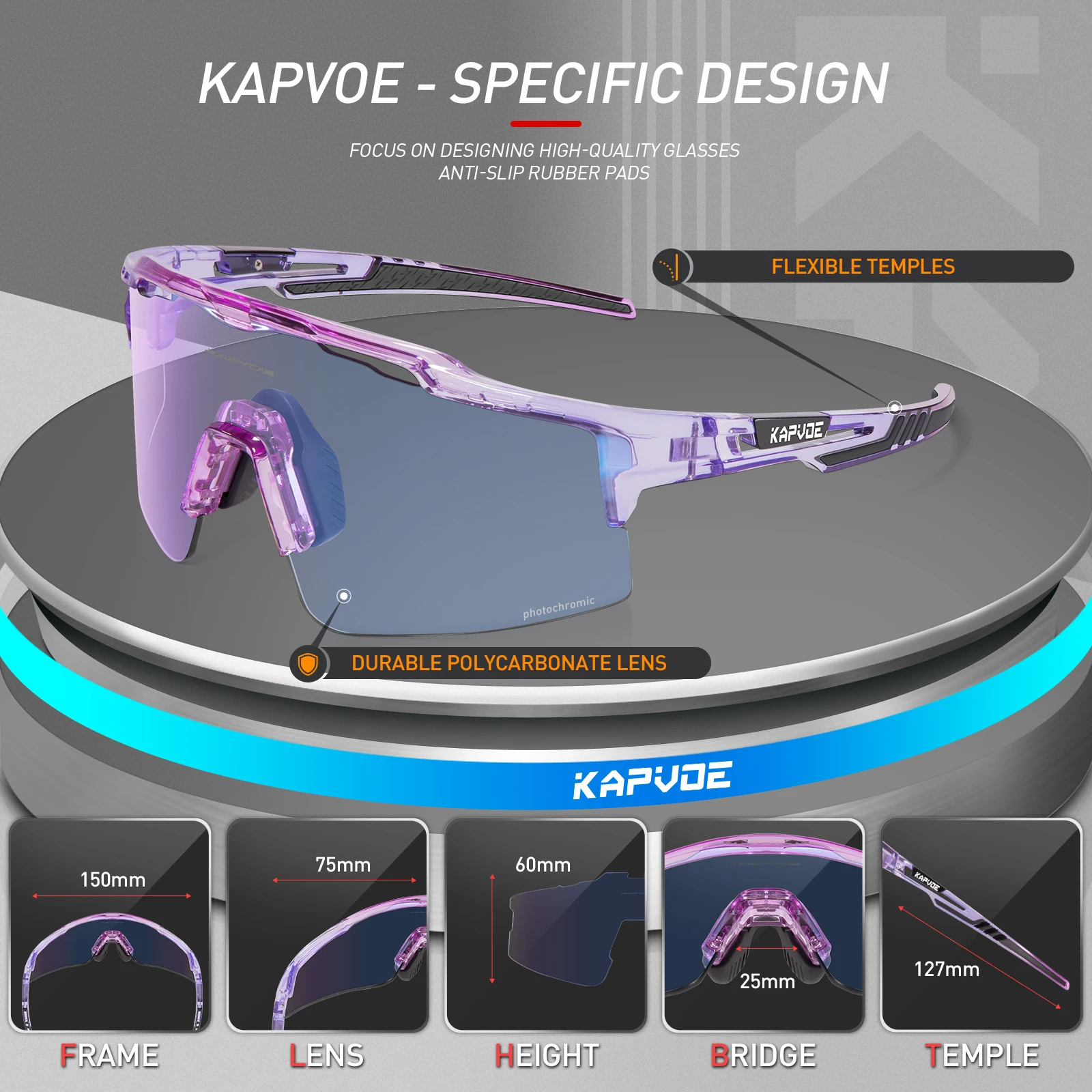 Цветные фотохромные КРАСНЫЕ и синие велосипедные солнцезащитные очки Kapvoe для мужчин, велосипедные очки для шоссейного велосипеда, очки для горного велосипеда, очки для занятий спортом на открытом воздухе 5
