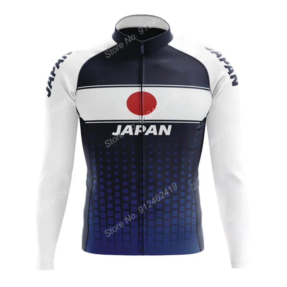 Японская Профессиональная команда 2023 Winter SCycling Джерси С длинным рукавом Японская одежда Рубашки для шоссейных велосипедов Велосипедные топы Майо для формы MTB 2