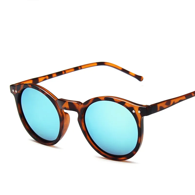 Винтажные Леопардовые Круглые Солнцезащитные очки, Женская мода, Зеркало с Кошачьим глазом, Солнцезащитные очки, Женский бренд, Дизайнерские Классические Очки для водителя с градиентом 0
